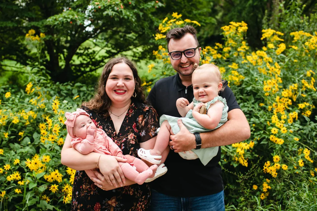 Ryan and Lacey Miller, founders of RedLight Freedom, with their family in Colonial Heights