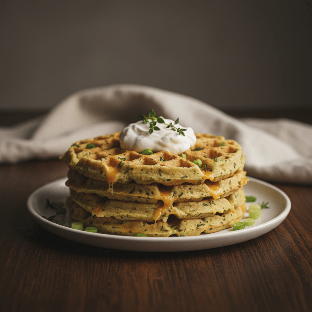 Cheesy Thyme Waffles